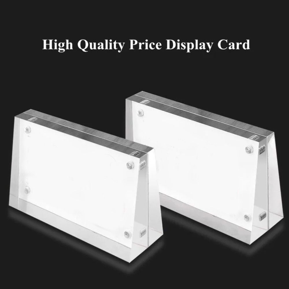 Acrylic Picture Frame Clear Sign Holder Stylish Card Tags  Home Decor