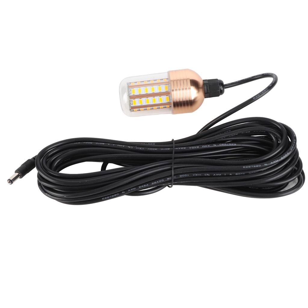 LED Fiskeljus Superstarkt 60 LED 3000lm 30W IP68 Vattentät Undervattens Nattfiskelampa