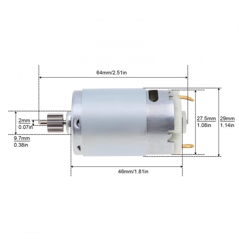 390 DC Motor 12 Teeth 3.7V 3500RPM High Speed Large Torque Mini Motors for Electric Brush / Small Home Appliances