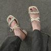 Fashion Beach Shoes Ladies' Slippers Slipers Women Square heel Sabot Summer 2025 Block Scandals Slides Slippers Women Summer Square heel