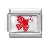 Y2K Rote Serie Blume Kirsche Herz Schleife Schmetterling Liebe Italienischer Charm Glieder Passend 9mm Edelstahlarmband Damen DIY Basteln