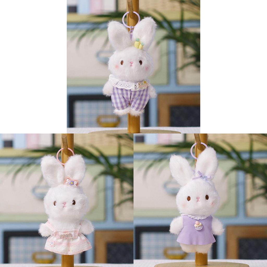 Plush Bunny Keychain With Pp Cotton Filling For Gift And Decoration