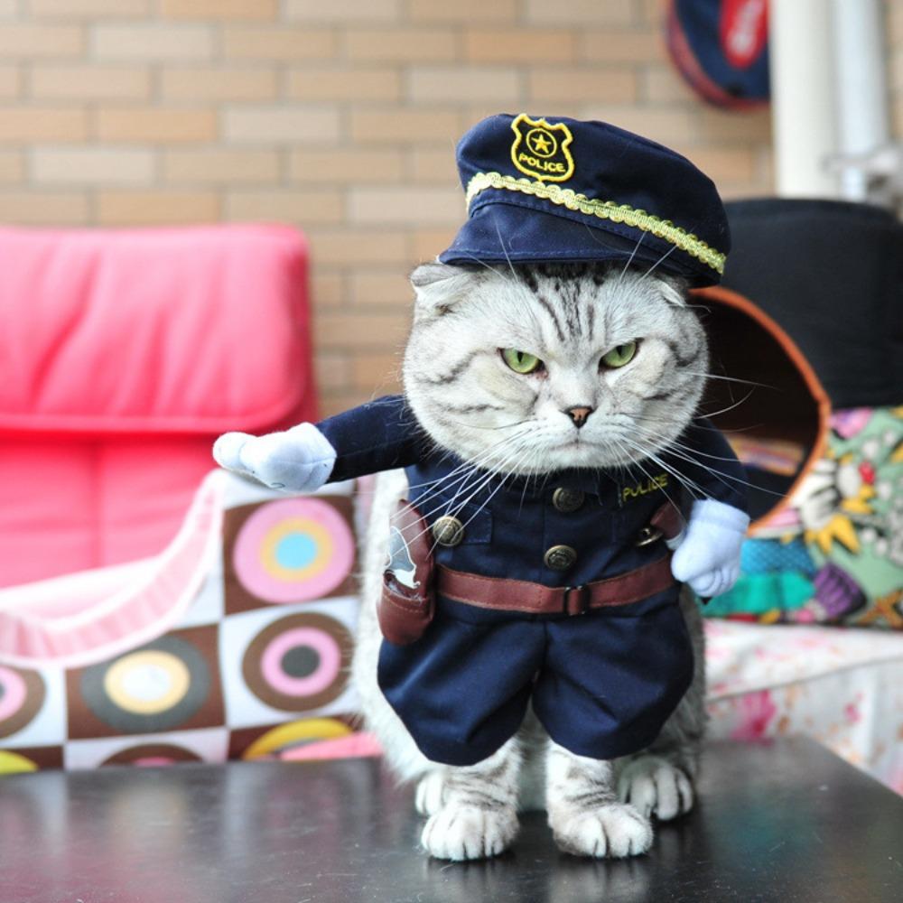 Popular Dog Christmas Halloween Dress Up Pirate Police Stand Up Dress Up Funny Dress Up Dog Dress Up