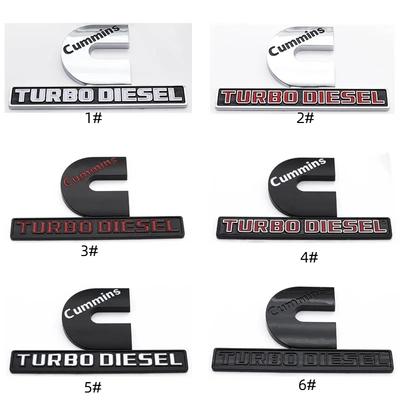 1ks Cummins Turbo Diesel ABS Auto Zadní logo nálepka Zadní nárazník zadní dveře kufr nálepka Blatník strana Znak Odznak styling Příslušenství