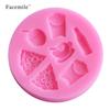 2018 New Store 3D Pizza Fries Milk Coffee Drinks Silicone Mold Chocolate Fondant Cake Decoration Mol