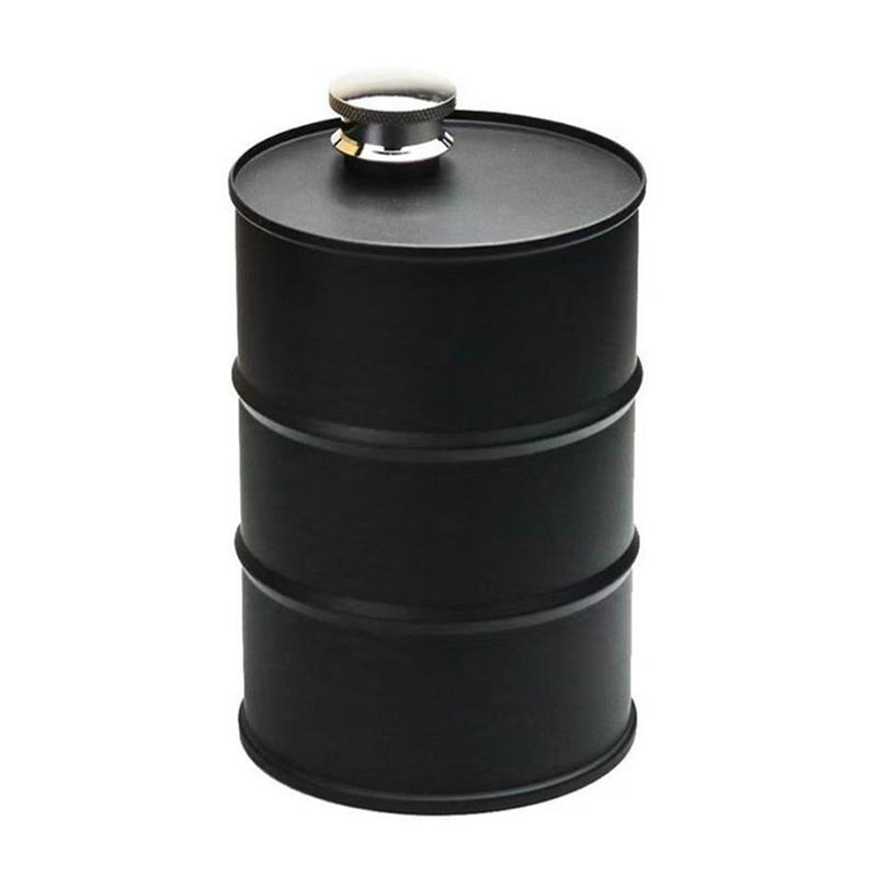 750Ml Stainless Steel Hip Flask Travel Barrel Wine Pot Bottle Outdoor Personalized Cylindrical Shape Wine Barrel Jug