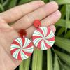 Colorful Lollipop Resin Earrings - Festive Christmas Candy Style for Women