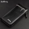 Baellerry Men's Long Wallet Zipper Coin Purse Fashion Cell Phone Bag Pu Leather Clutch Bag with Wrist Strap