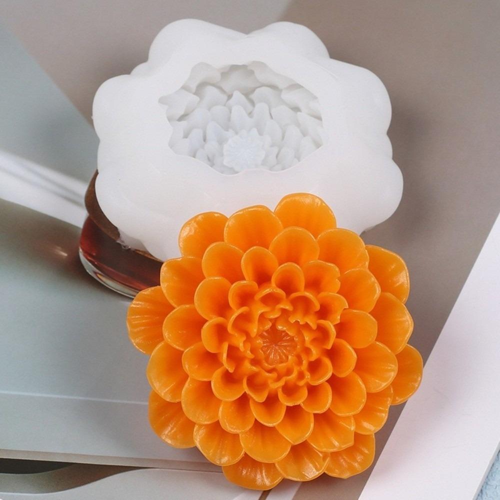 3D Flower Silicone Candle Mold Reusable DIY Craft Ornament Candle Silicone Mold Soap Aromatherapy