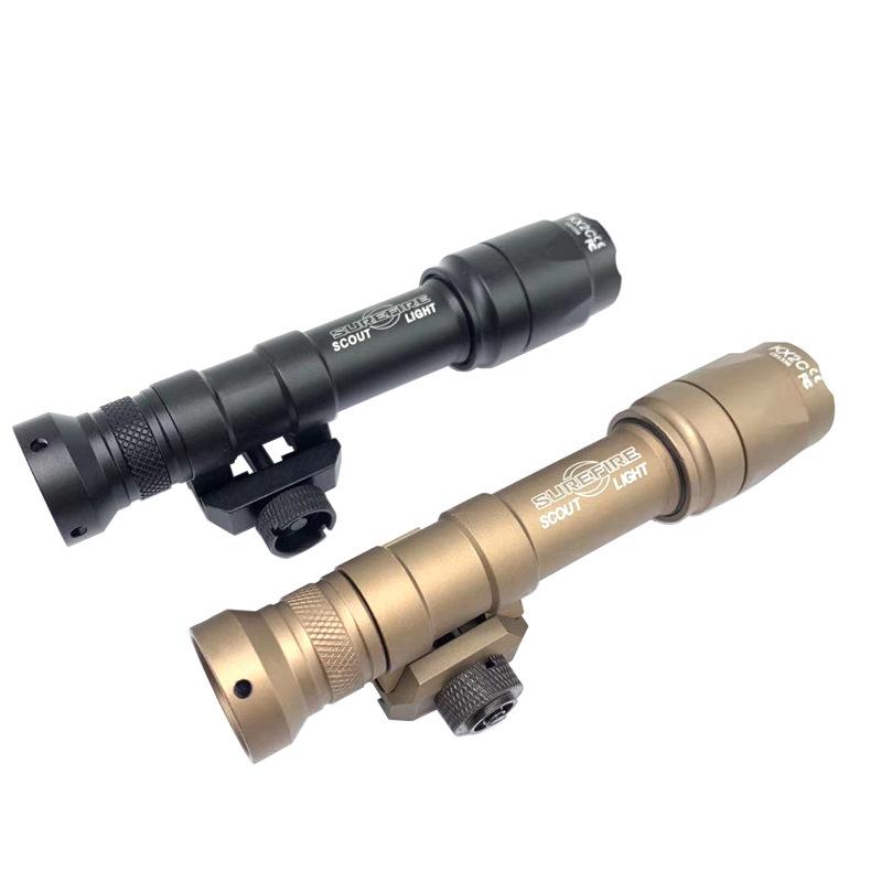 M600C Tactical High-Brightness LED Flashlight with Tail Switch and Crenellated Bezel