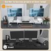 PC Screen Riser Desk Computer Monitor Stand 60-116 Cm with 2 Drawers, Adjustable Length and Angle