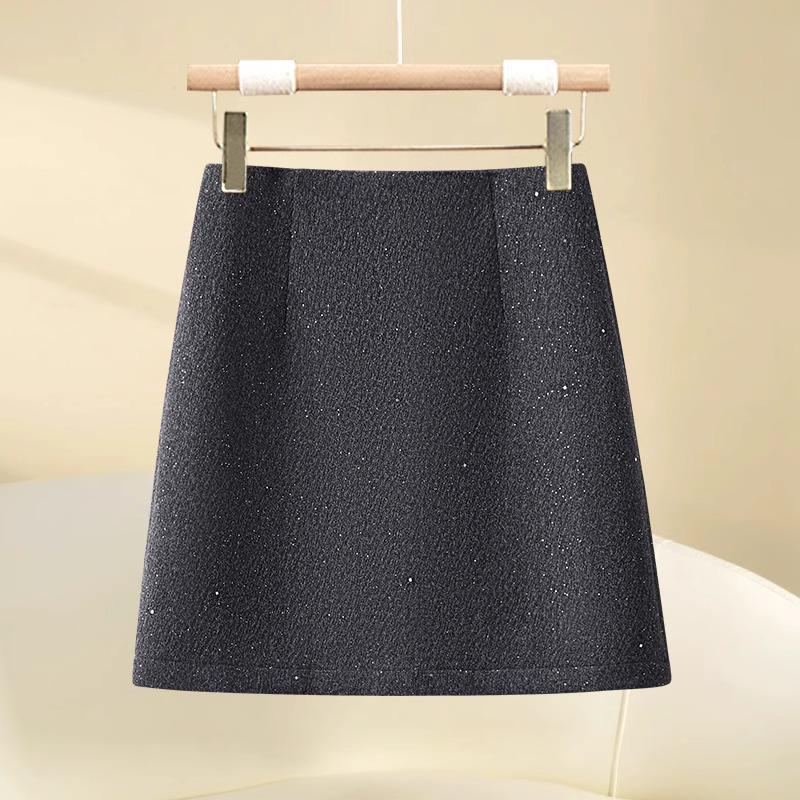 

Юбка миди из твида с красными пайетками Анкола - Женская миниатюрная, Осень/Зима 2024, Высококлассный облегающий стиль XL (115-125kg)