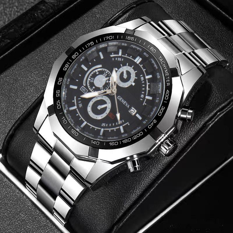 

Men S Watch Non-Automatic Mechanical Watch Fake Six-Pin Fashion Business Personality Fashion Casual Three-Eye Quartz Watch