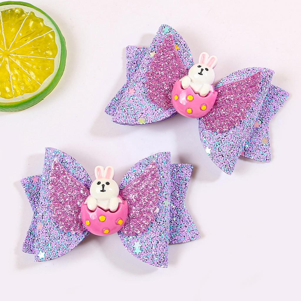 2/5 Stück Mädchen Ostertag Haarspangen Kinder Eier Hase Haarschleifen Haarspangen Ostertag Party Haaraccessoires für Party
