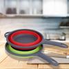 Fruit Collapsible Washing Silicone with Handle Colander Dish Draining Basket Drainer Strainer