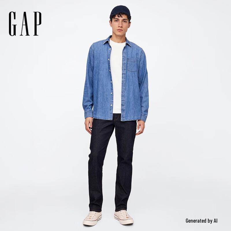 Gap Men's Basic Straight Fit Micro-Elastic Jeans