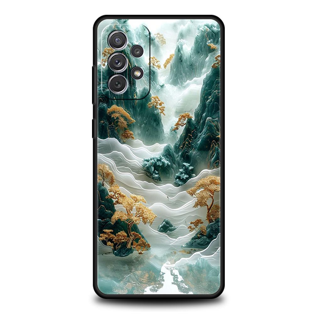 Landschaftsmalerei Handyhülle für Samsung Galaxy A15 A14 A25 A54 A34 A51 A71 A72 A73 A32 A52 A52S A11 A21S A31 A41 5G Weiche Hülle