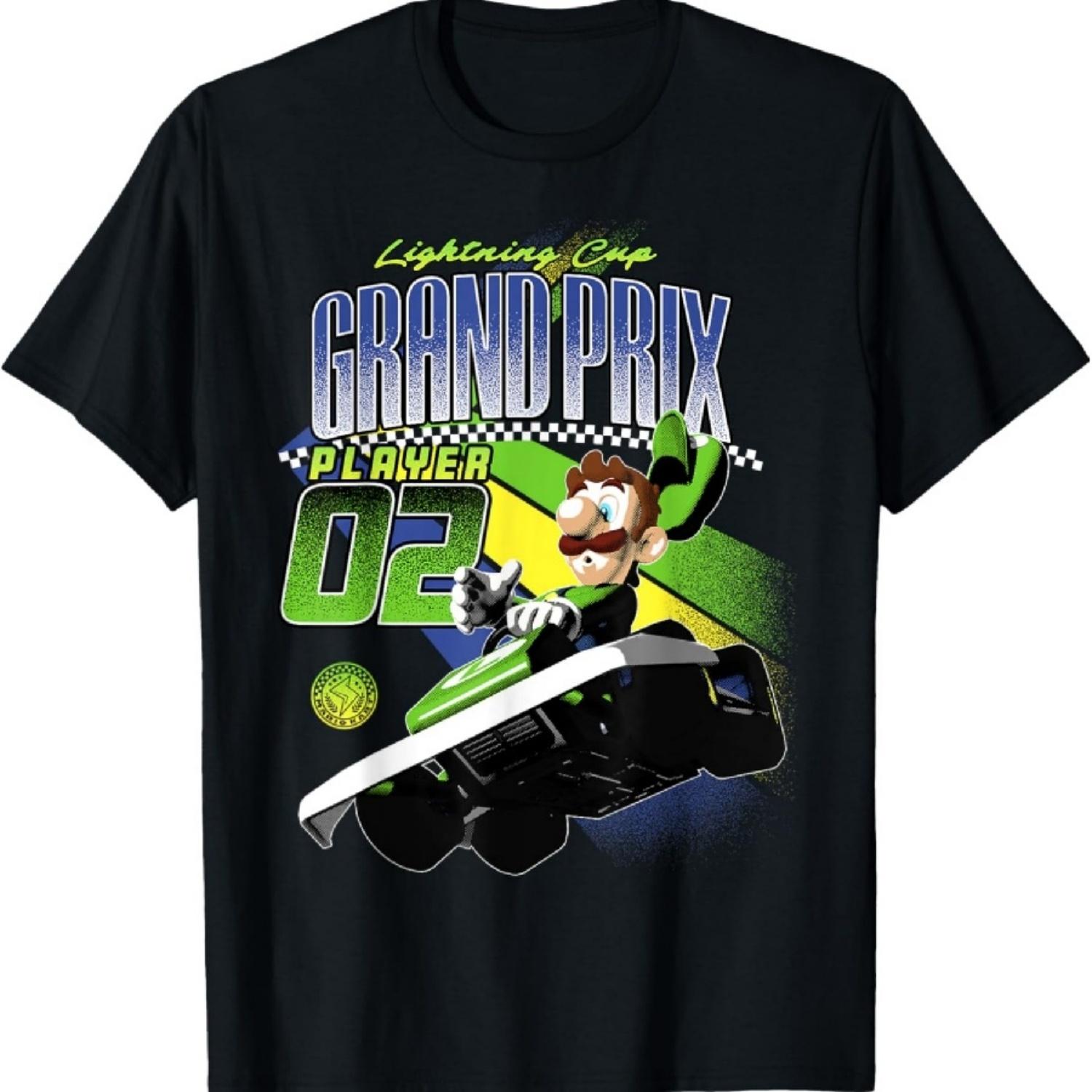 Mario Kart Retro Grand Prix Player 2 Luigi Graphic T-Shirt T-Shirt S