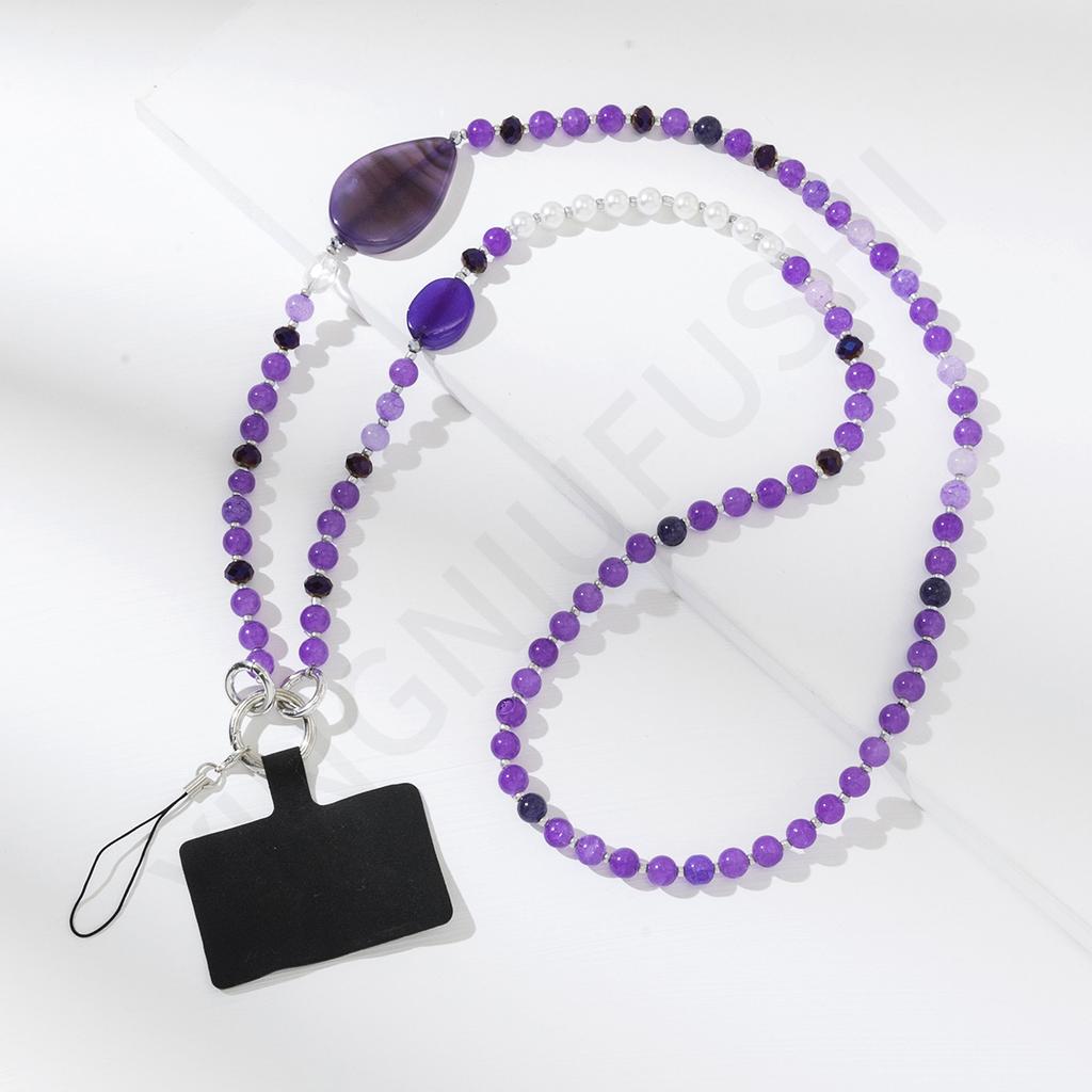 ins Xiaohongshu women's fashion hand carry messenger mobile phone lanyard DIY handmade long mobile phone chain