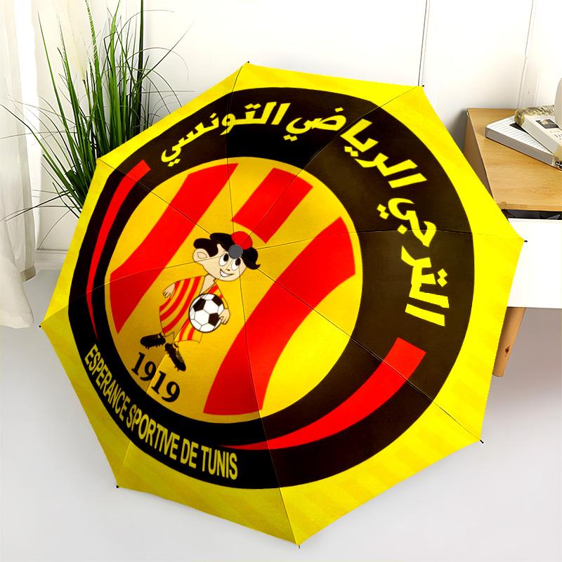 Espérance Sportive De Tunis  Pattern, Automatic Folding Umbrella, Portable and Foldable Design, 8 Ribs, a Christmas or Birthday Gift.