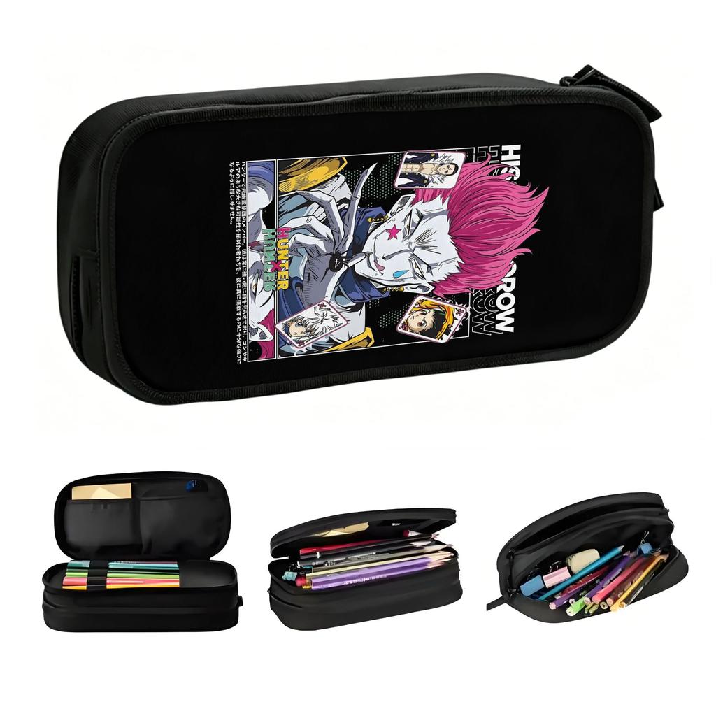 Cute Hisoka Anime Hunter Japane Manga Pencil Cases for Boys Girls Large Storage Pencil Box School Supplies