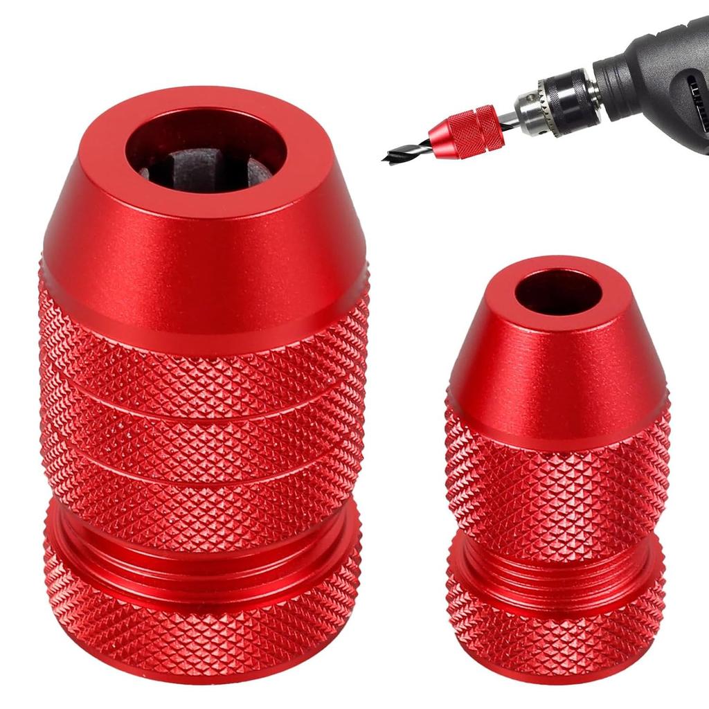 2Pcs Drill Depth Stop Set Aluminum Alloy Drill Stop Precise Drill Size Range 5/64-3/16 15/64-7/16 for Furniture Tile Metal Wood