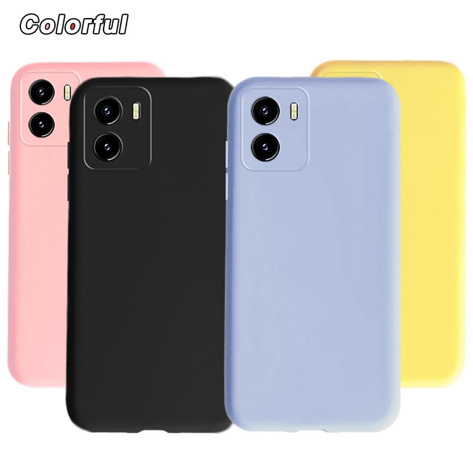Für Vivo Y15s Hülle Niedliche Bonbonfarbe Mattes Cover Weiches Silikon Handyhülle Für Vivo Y01 Y 01 Rückseite Vivo Y15a Y 15 s Taschen Capa