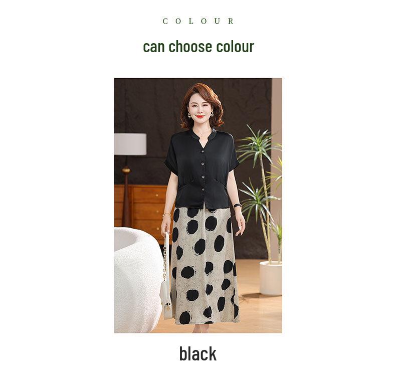 Mamas Sommer-Mode Schlankmachendes Zweiteiliges Kleid Set für 2026: Stilvolles Cardigan-Top & Rock für Frauen mittleren Alters und ältere Frauen