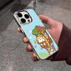 Cartoon M-Molang Phone Case For IPhone 17 Air 16 E 15 14 13 12 11 Plus Pro Max Electroplated Transparent Soft Shell