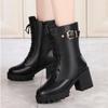Fashion Side Zipper Women Snow Boots Outdoor Nonslip Shoes Fashion Warm Women Leather Boots Female Casual Comfortable Shoe Botas