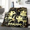 Custom Name Bendy and the Ink Machine Theme Printed Blanket - Perfect for Couch, Bed, Travel & Outdoor Use | Machine Washable, Cozy & Durable.