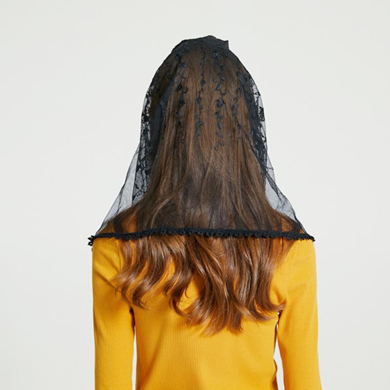 Soft Mantilla Veils for Women Lace Infinity Veil Mantilla Latin Infinity Chapel Veil Latin Mass Head Covering Lace Scarf Mantilla Veils for Church