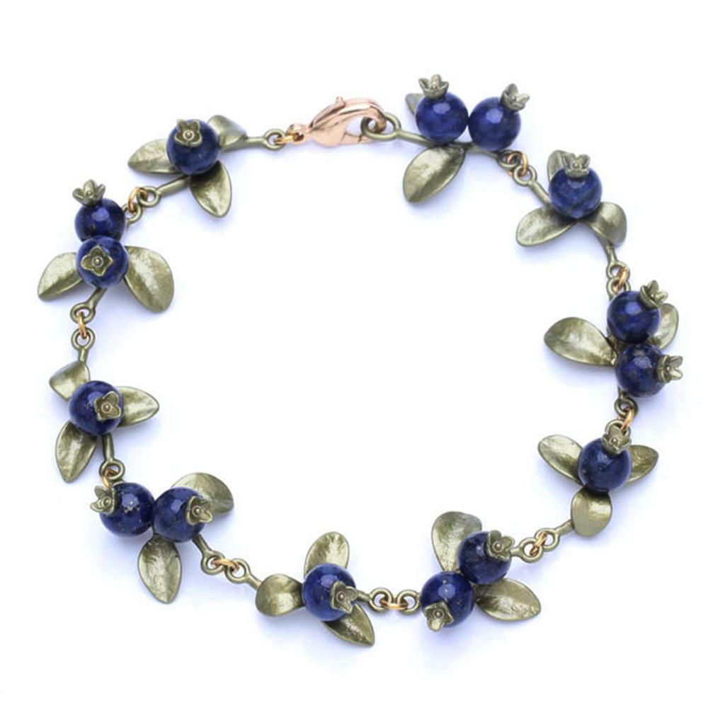 Sweet Spring Plant Bracelets for Women Vintage Statement Colorful Beads Cranberry Leaves Bracelet Bangle Female Jewelry