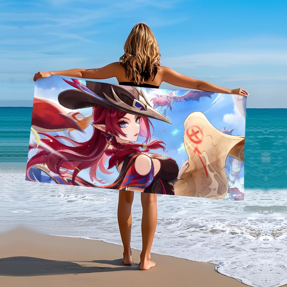 Towel Beach Bath Quick-Drying Lightweight Portable Sauna Camping Chasca Swim Pool Genshin Impact Travel