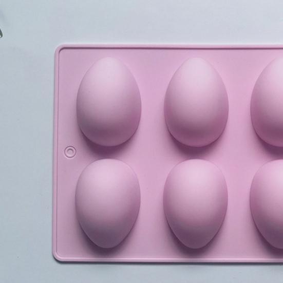 Molde de Silicona para Hornear Huevo de Pascua Molde Flexible Antiadherente para Chocolate Pastel Pudín Gelatina Reutilizable Fácil Desmoldeo Herramienta para Hacer Postres Jabón Casero