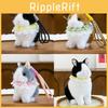 Cute Rabbit Plush Toy With Lace Scarf Decoration For Office Desk Decoration