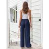 JKASHDK Women's Fashion Casual Solid Color Print High Waist Trousers Pants & Capris