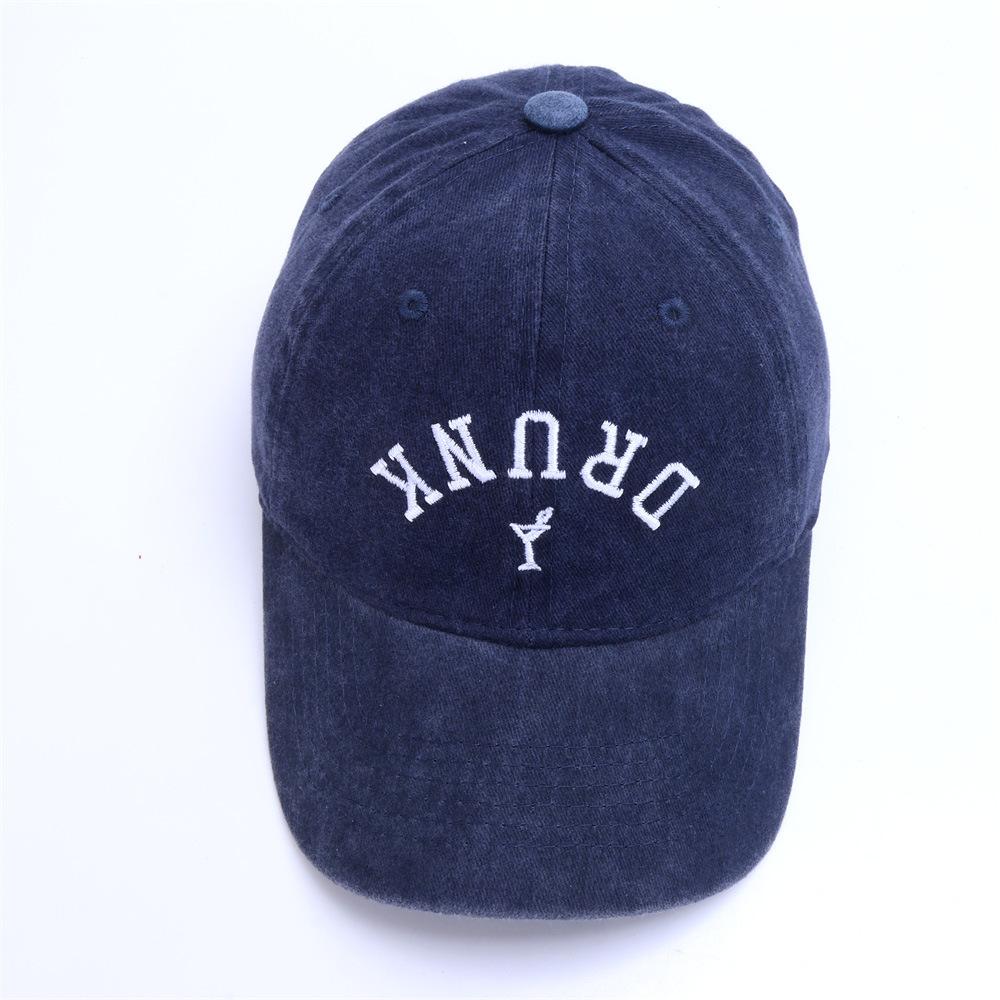Men's Washed Baseball Cap, American Retro Style With Letter Embroidery, Soft-Top Caps, Dad Hat
