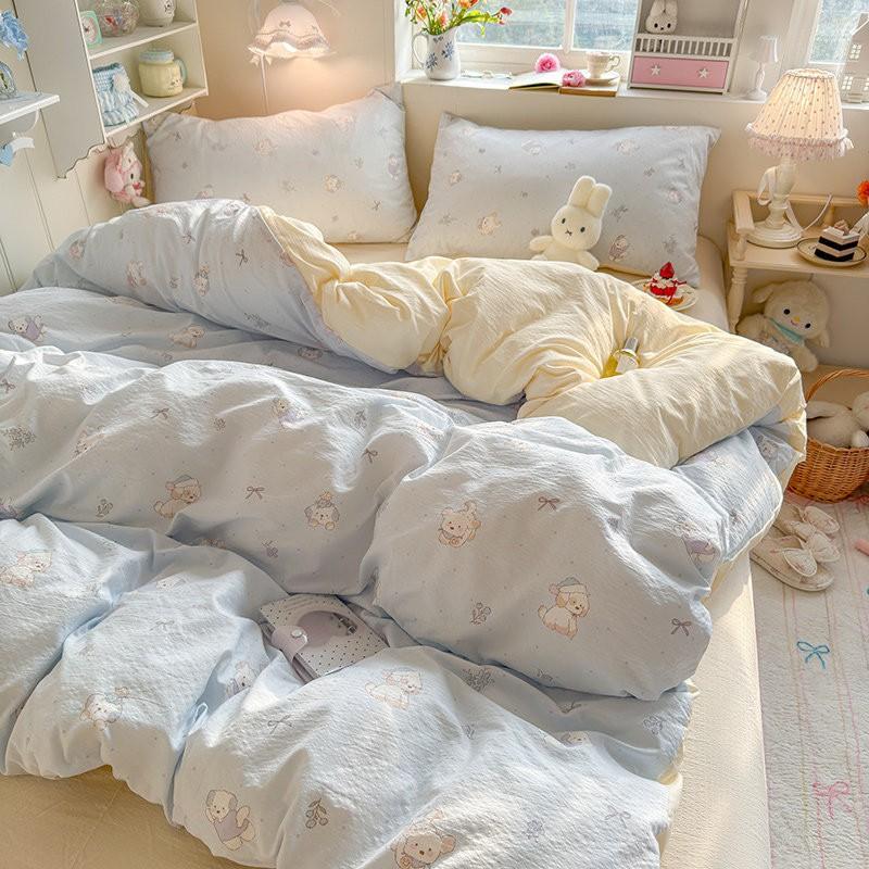 Cotton Bedding Set Dormitory Student Bed 150x200cm 180x220cm 200x230cm 3 Or 4 Piece Soft Comfortable