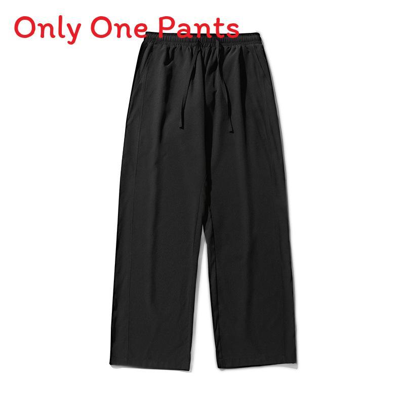 Ice Silk Mens Casual Pants With Elastic Waist For Summer Youth Fashion