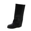 Fashion Women Trouser Legs High Boots Fashion Slip On Shoes 2025 Autumn Winter Low Heel Ladies Knight Long Booties
