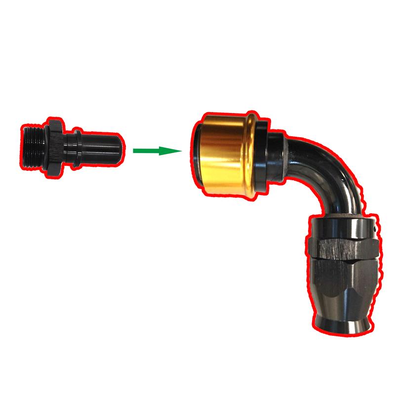 PTFE Quick Release AN Fittings -AN6-AN8-AN10-AN12-AN16 Swivel Fuel Hose End With ORB Adapter For PTFE Hose Straight/45/90Degree