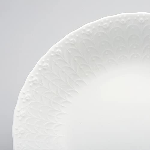 NARUMI Silky White 19cm Coupe Soup Plate, Bone China, 9968-1528