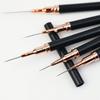 Nail Art Liner Brushes 5Pcs Painting Nail Art Brush Plastic Handle Nail Dotting Drawing Tool for Long Lines, Fine Drawing Sizes 7/9/11/15/25mm