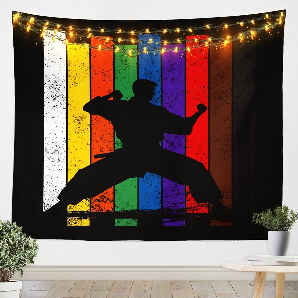 Japanese Girls Geisha Tapestry Large Kids Pink Cherry Blossoms Wall Hanging for Boys Teens Japanese Ukiyoe Wall Blanket Mount 74x94cm(29x37in)