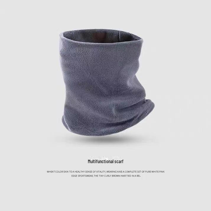 Double-Sided Polar Fleece Scarf: Warm, Cold-Proof, Versatile, Solid Color Neck Pullover for Autumn and Winter