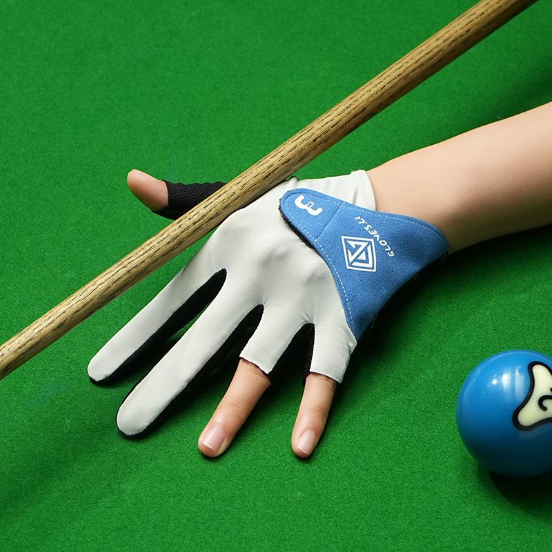 Durable Comfortable Single Anti Slip Half Finger Lightweight Snooker Sweat Wicking Fishing Gloves for Both Men and Women