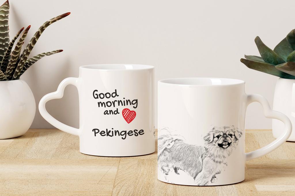 Pekingese, Pekinese, Peke - cup with a dog, adorable cup with a heart-shaped handle, universal gift from the Art-Dog brand