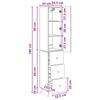 Cabinet Set 2 pcs Smoked Oak 34.5 x 34.5 x 90 cm