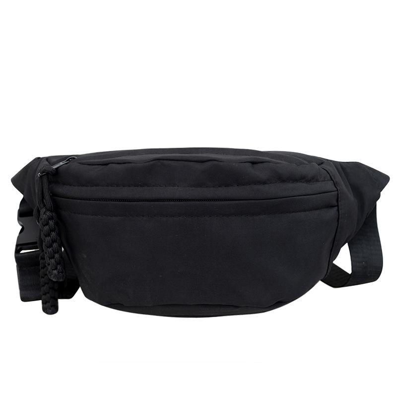 

Корейская версия простой нейлоновой тканевой маленькой сумки для женщин 2024 года, весна-лето, новый текстурированный широкий плечевой ремень, одно плечо, подмышка чёрный